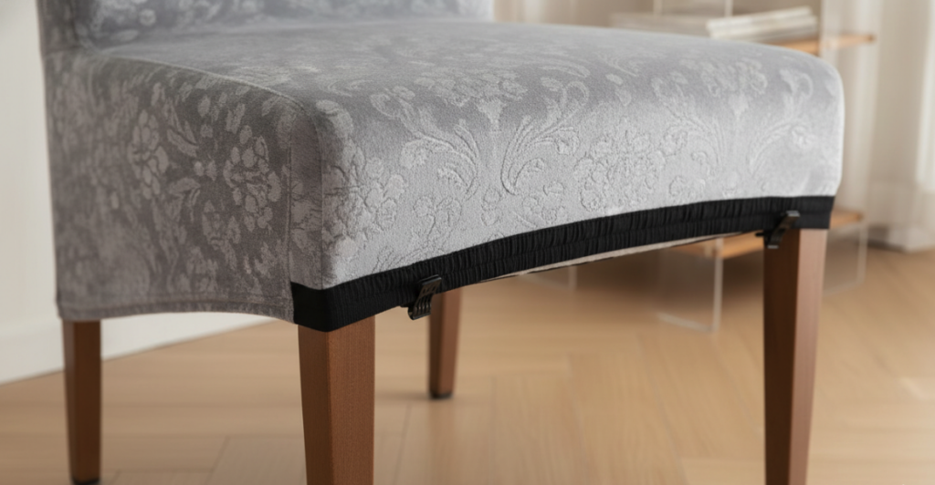 Tight elastic band design at the bottom of the chair cover