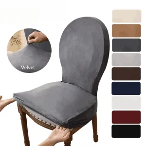 Thickened Silver Fox Velvet French Country Dini...