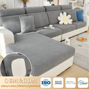 Stretch Knitted Sofa Cover Slipcover-Fully Enve...