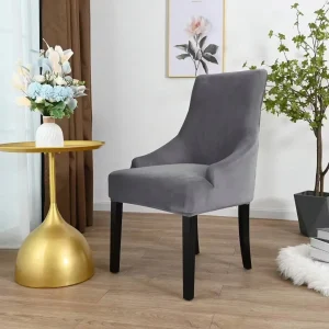 Polyester Plush Fabric Armrest Elastic Chair Co...