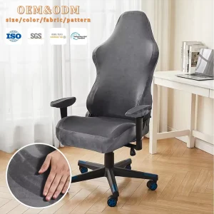 E-sports Chair Cover Split Design Silver Fox Ve...