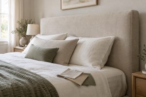 Linen Bedhead Slipcover: How To Check Fit And F...